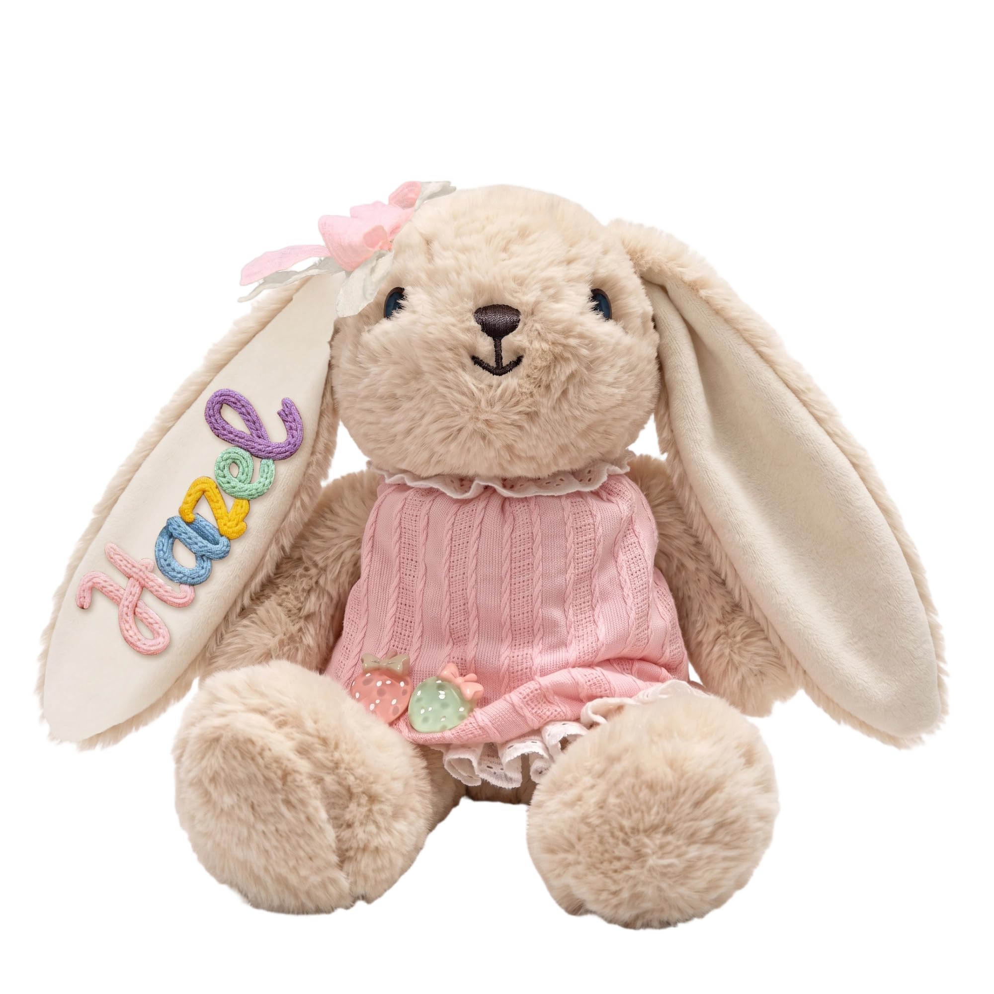 Kannts Personalised Teddy Bunny Plush with Name Custom Teddy Bear Gift for Girls and Boys