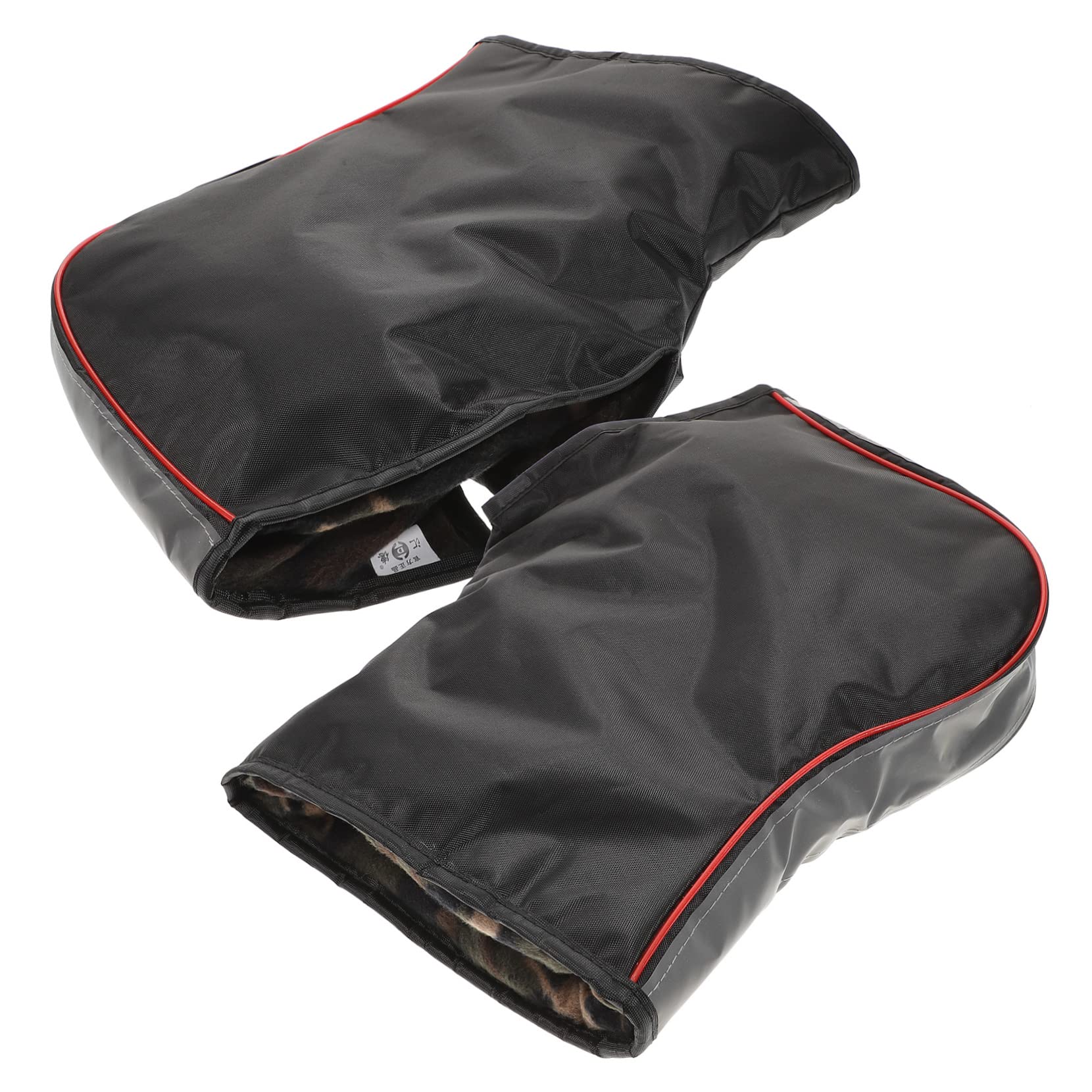 Wakauto 1pair Winter Motorcycle Handlebar Gloves Muffs Reflective Thermal Hand Protectors for Cold Weather Riding Windproof Mitts for Snowmobile and