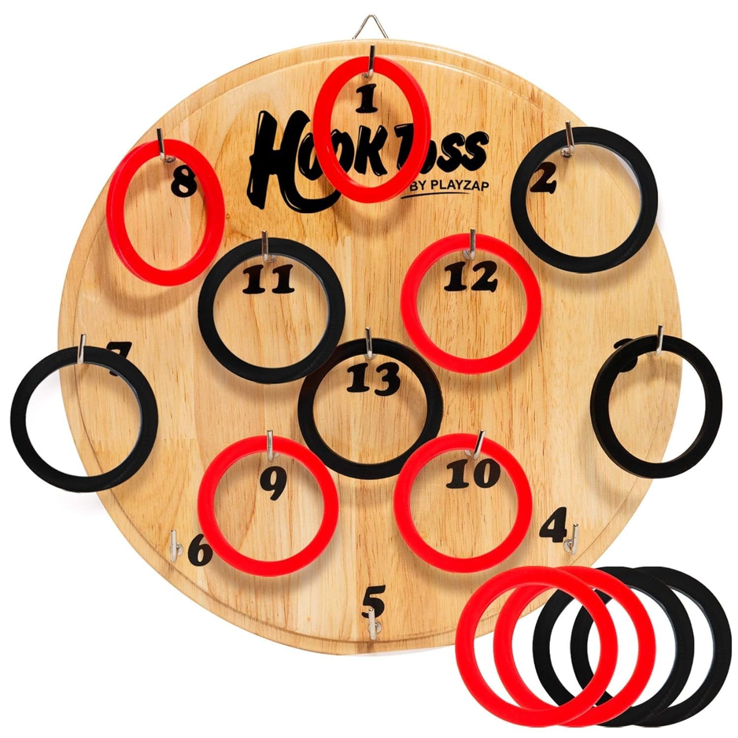 Sponsored Ad - 2-in-1 Hook Toss and Magnetic Dart Board Game for Adults and Family Wooden Dart Game-Fun Outdoor/Indoor Game for Kids-Suitable for BBQ, Party, Camping