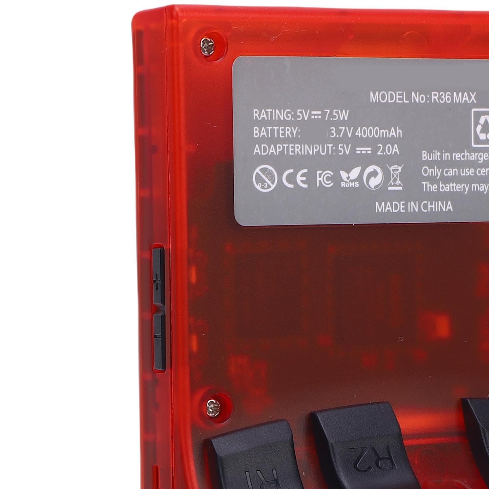 Jiawu Console per Videogiochi retrò Portatile, Schermo da 4 Pollici Ad Alta Risoluzione, Batteria a Lunga Durata per gli Appassionati di Viaggi, ABS Trasparente Rosso (#12)
