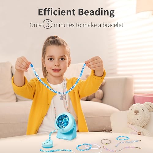 Miniatura 2 de Tilhumt Spinner eléctrico de cuentas para cuentas de arcilla, hilador de cuentas de arcilla, fabricante de pulseras para hacer joyas, pulseras de