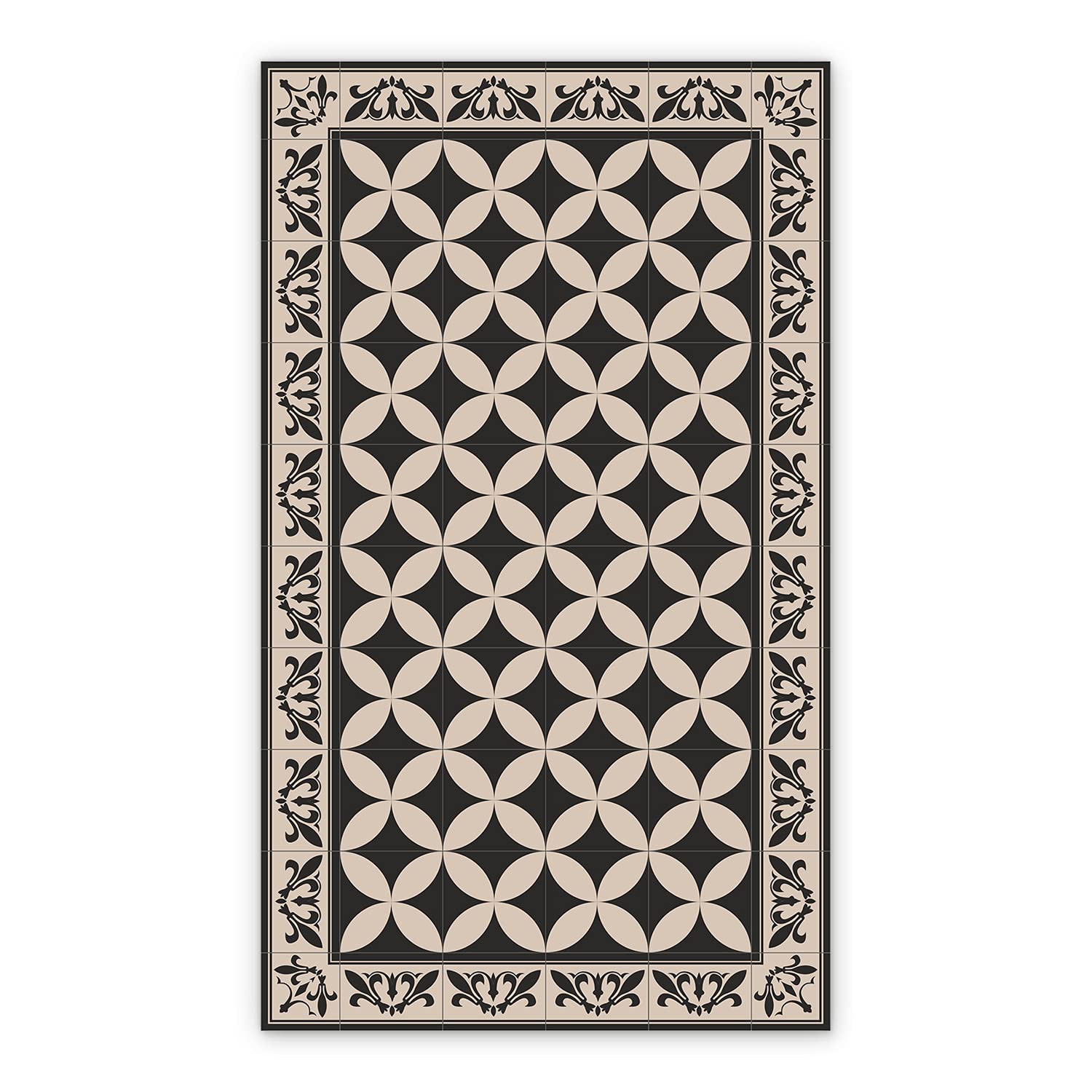 Tapis en linoléum PVC 60x80cm BirdsEcho antidérapant pour couloir et pièce d'eau