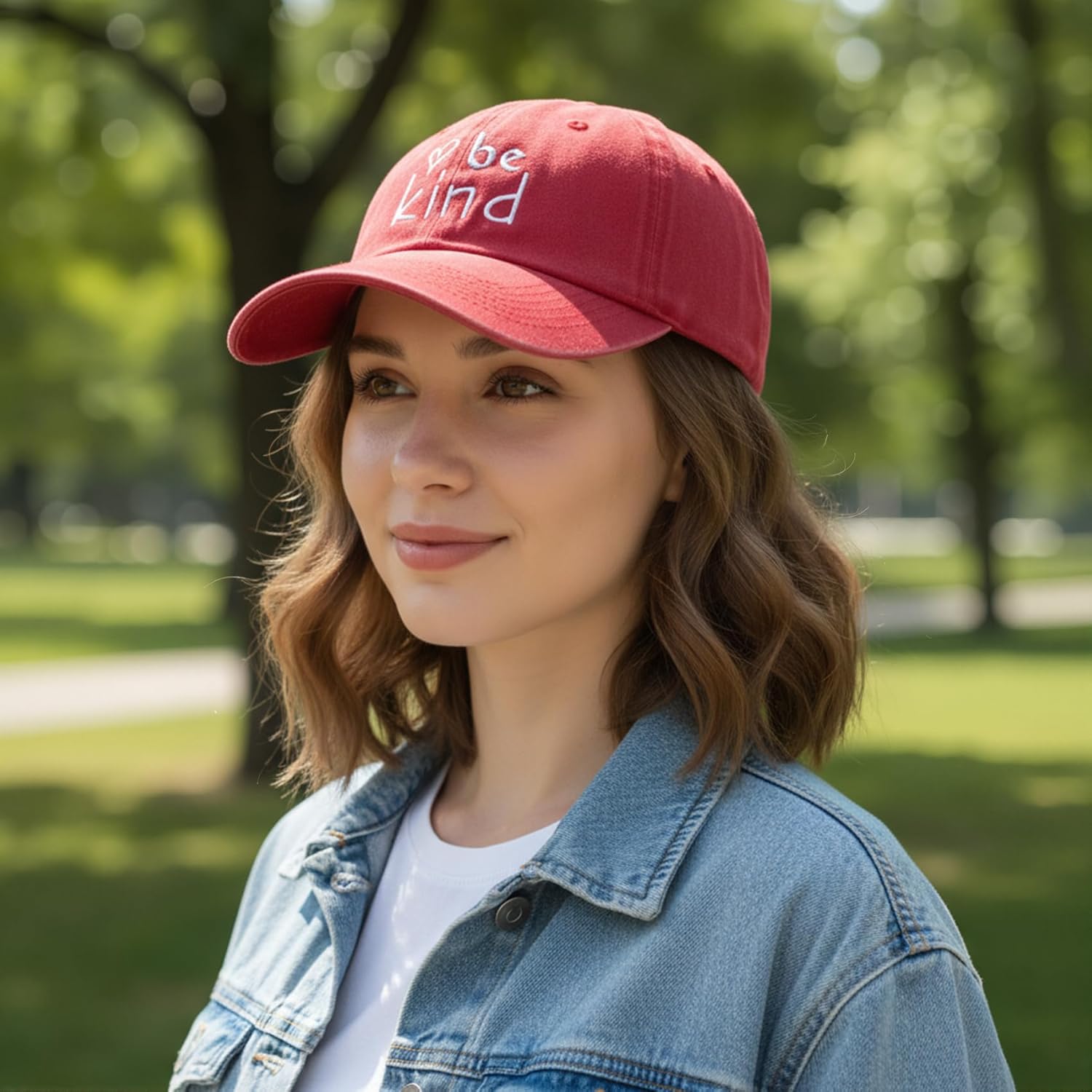Be Kind Embroidered Baseball Cap - Cotton Vintage Dad Hat for Women & Men, Adjustable Unisex Inspirational Hat - Image 2