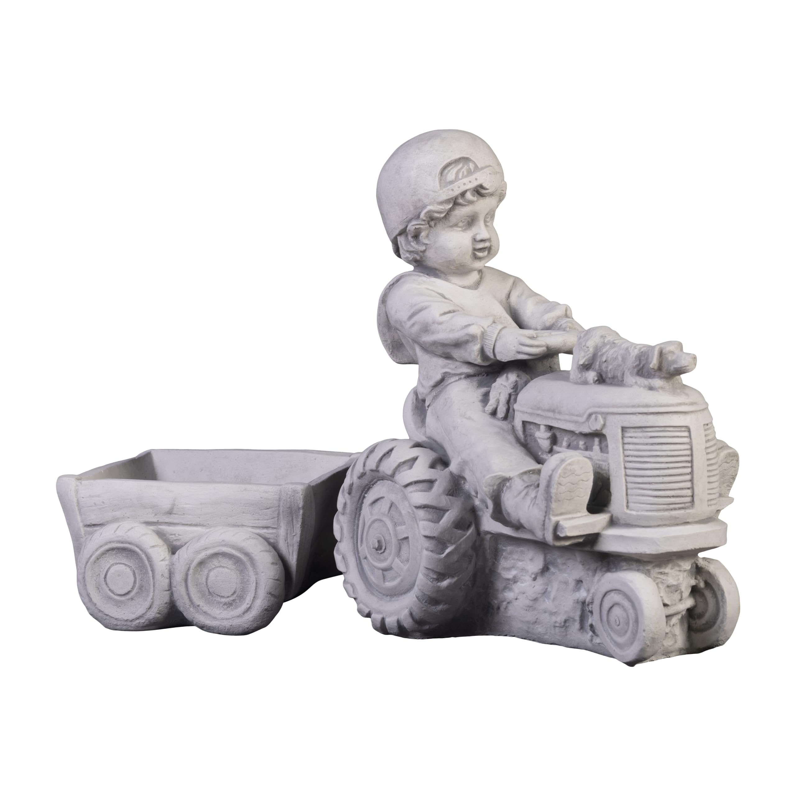 Planter Boy Tractor Trailer 32cm 14kg 1 Litre Concrete Frost Proof