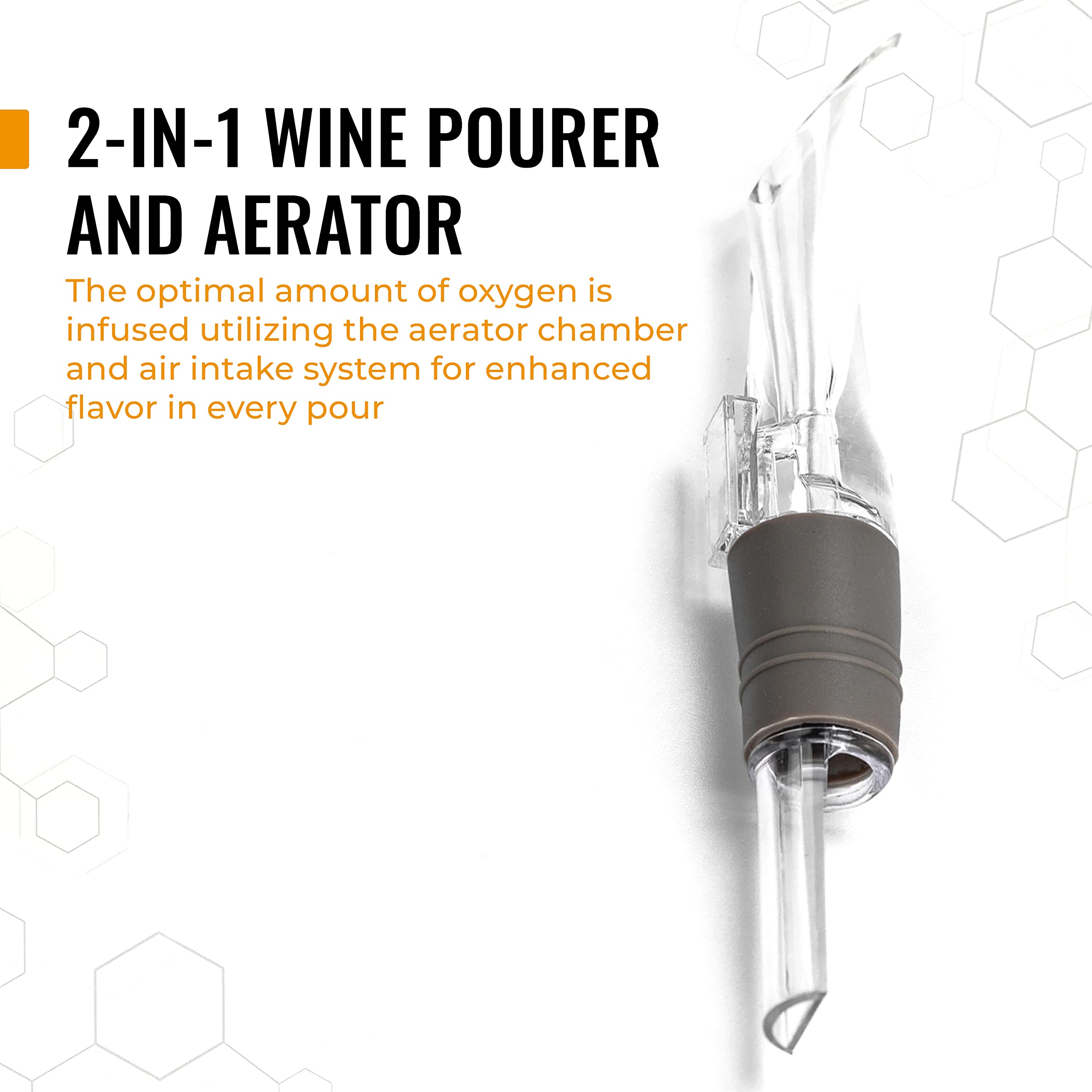 Cork Genius Wine Opener Set (4Piece) with Wine Accessories Includes