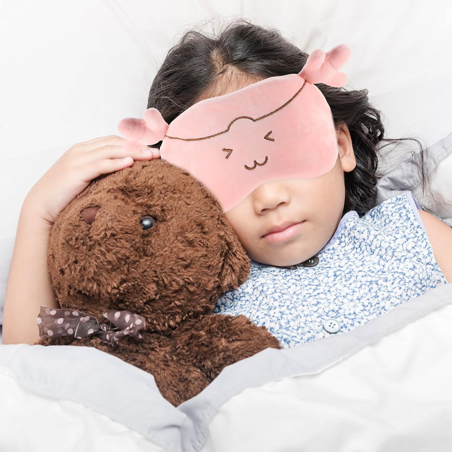 U-Shaped Neck Pillow and Eye Mask Set, Memory Foam Travel Neck Cushion, Supple Cervical Support, Deep Pink Nap Pillow for Airplane and Car Trips