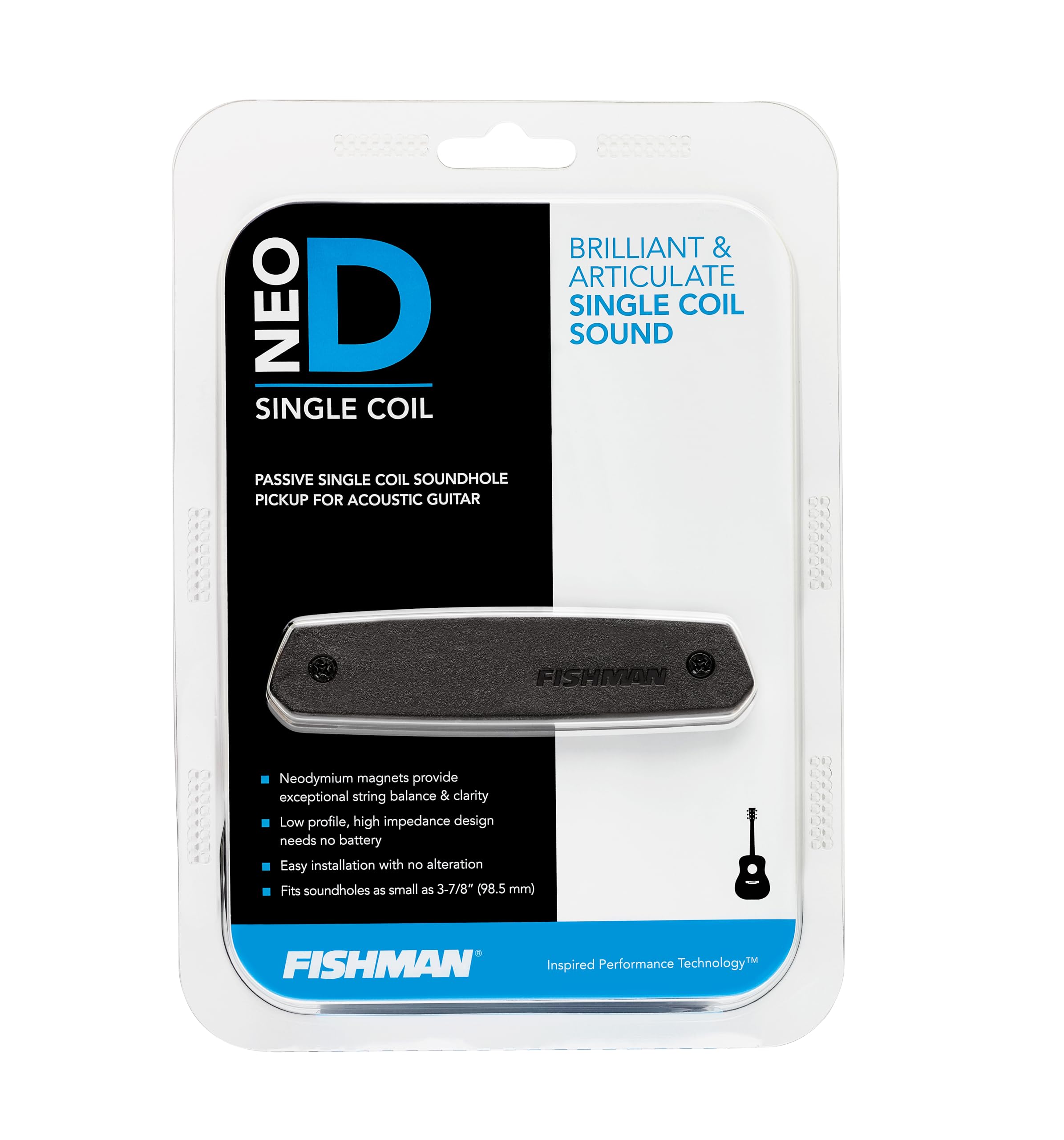 Amazon.com: Fishman Neo-D Dark Brown Single Coil Soundhole