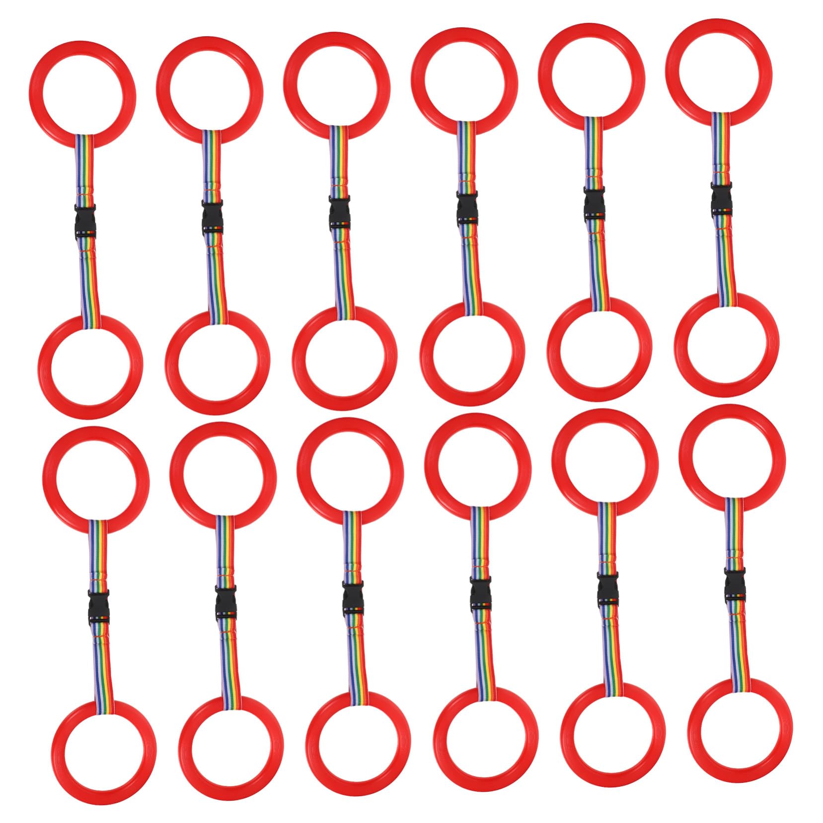 24 Juegos Pulsera de Identificación y Cuerda de Seguridad para Anillos Ajustables Correa Antipérdida para Guarderías y Paseos Grupo Banda de Muñeca Visible y Flexible para