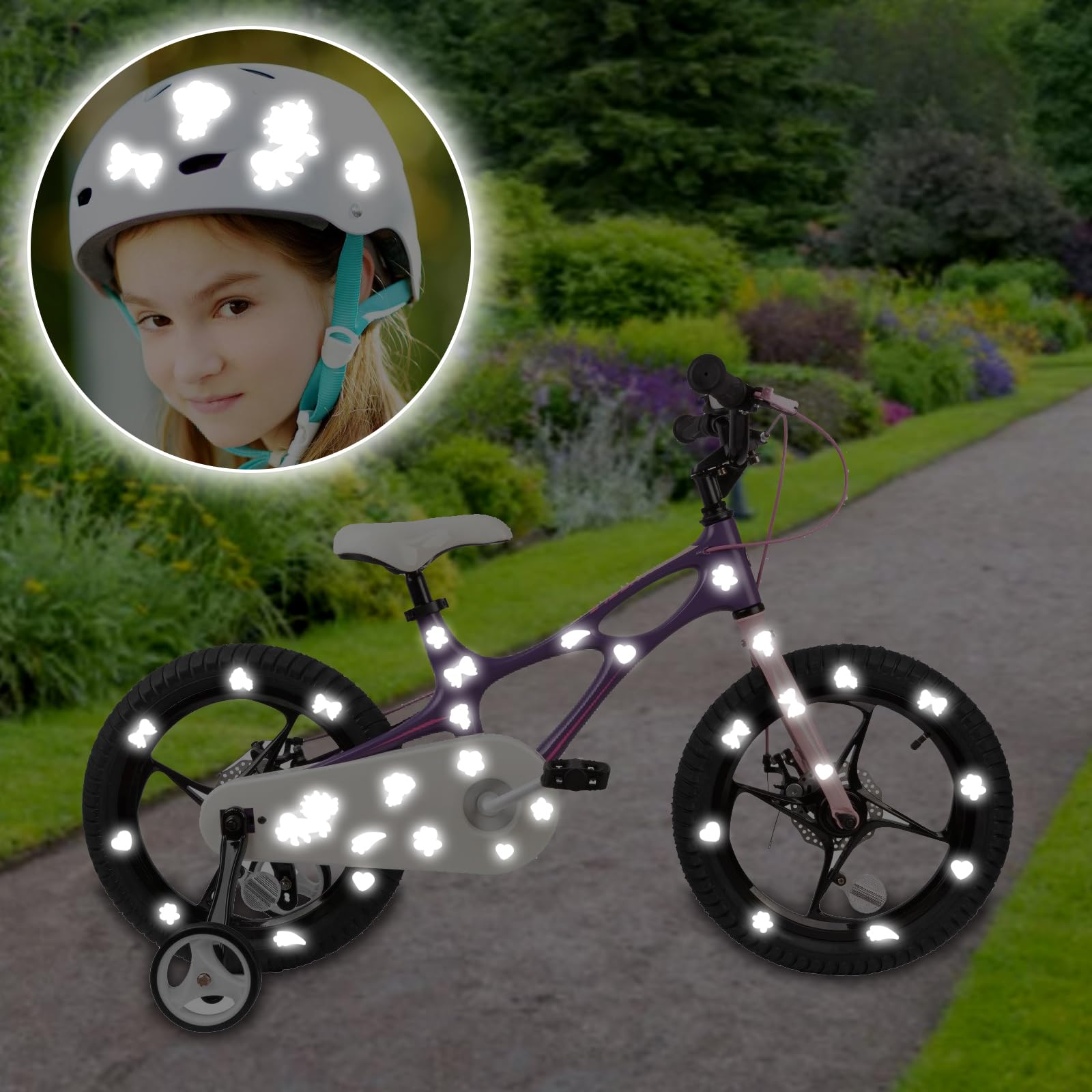 Lot De 4 Autocollants Réfléchissants Licorne – Imperméables, Pour Vélo, Casque, Skateboard Et Poussette