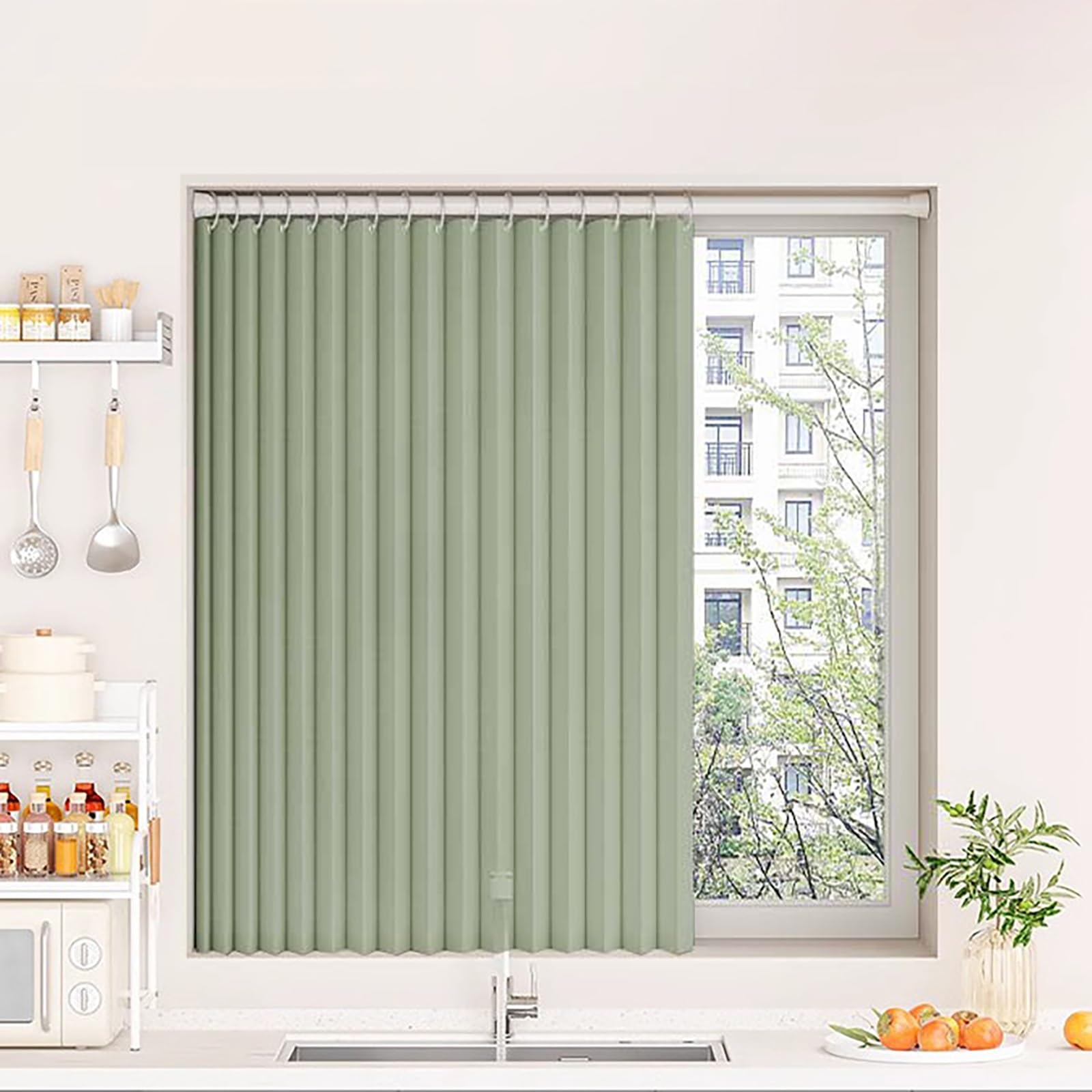 Rideau de porte accordéon magnétique pour terrasse et salon lumineux