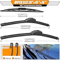 Vista 95 de AUTOBOO - Limpiaparabrisas de repuesto 26 + 20 pulgadas con limpiaparabrisas trasero de 12 pulgadas para BMW X3, X4, 2018, 2019, 2020, 2021, 2022