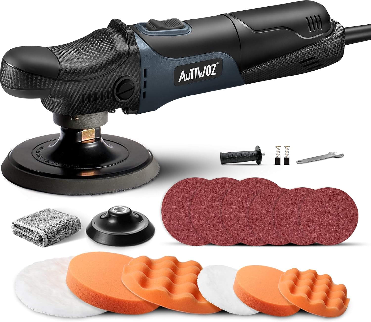 AUTIWOZ W04 4/5" Rotary Car Polisher, Variable Speed Buffer Detail Kit