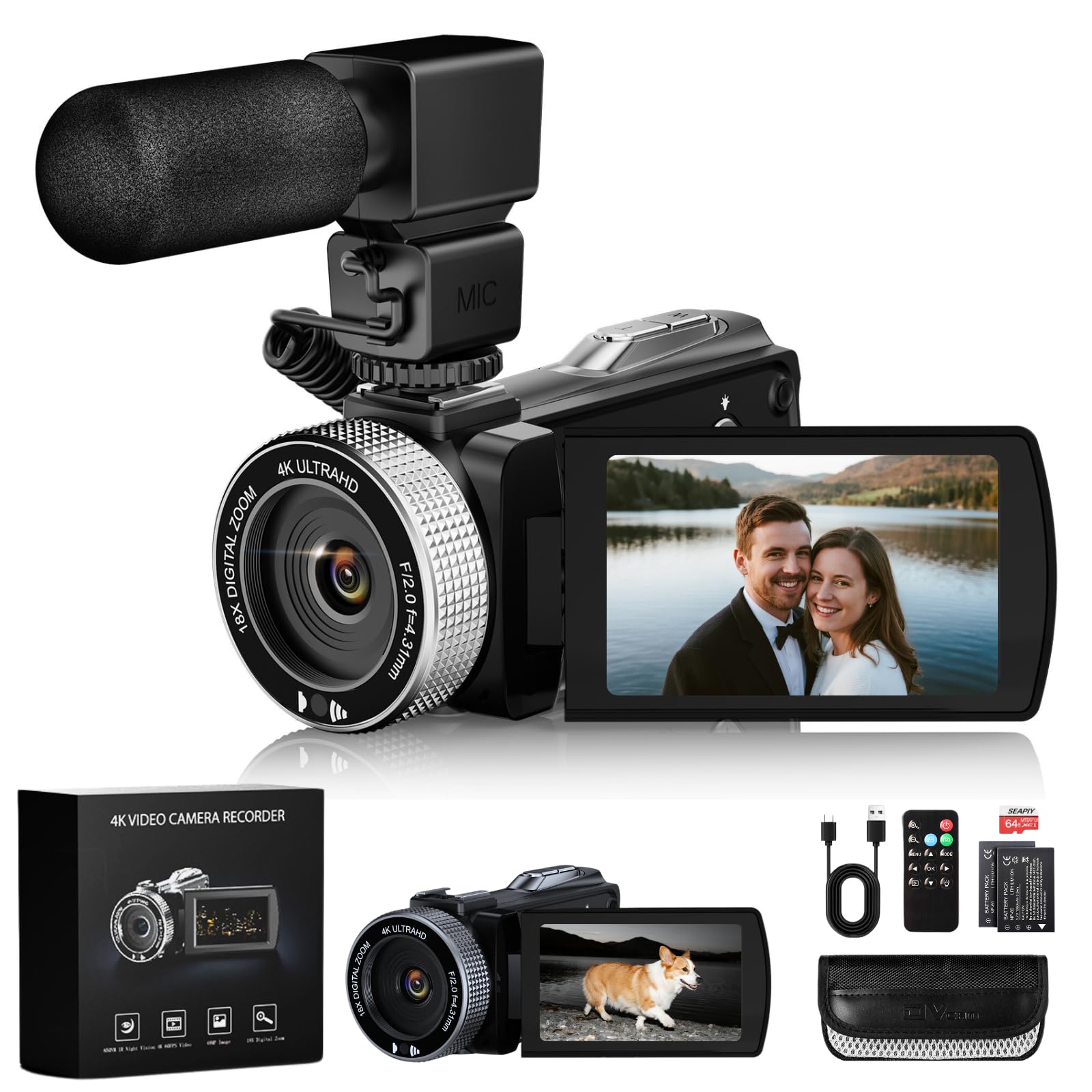 Amazon.com : ZIMOCE 4K 48MP Video Camera Camcorder with IR Night