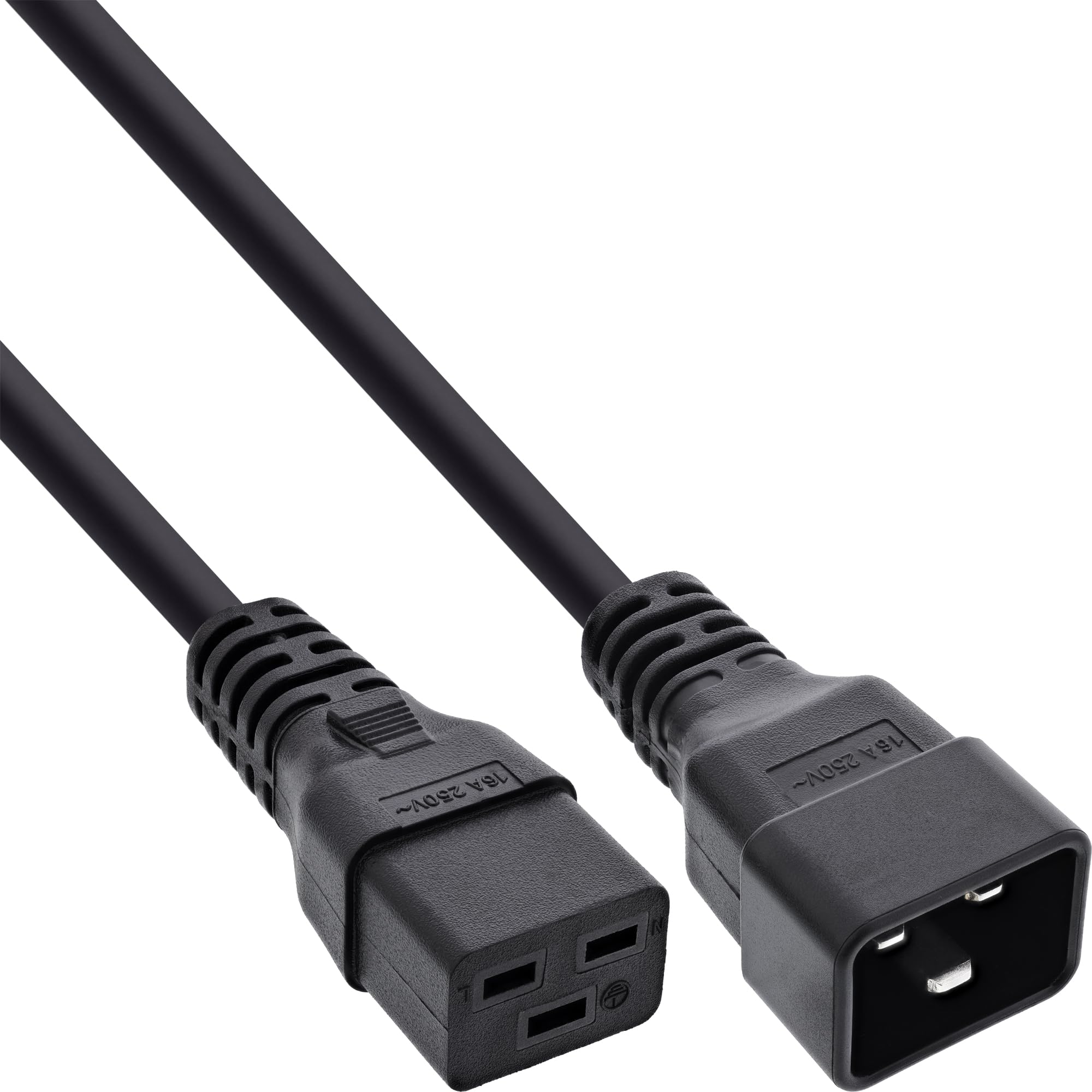 InLine® 16641H Kaltgeräteverlängerung 16A, C19 auf C20, 10m