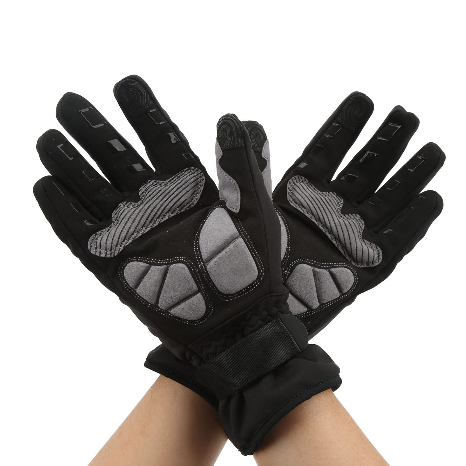 Guantes de Ciclismo a Prueba de Viento térmicos Pantalla táctil Guantes de Dedo Completo para esquí de Invierno