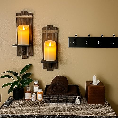 Miniatura 6 de Lezonic Velas parpadeantes recargables sin llama que funcionan con pilas con control remoto y temporizador, paquete de 3 (3 pulgadas de profundidad