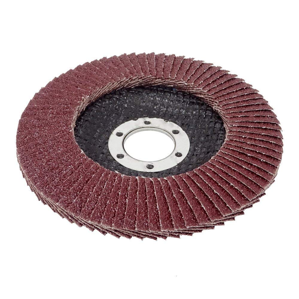 Lot de 50 disques à lamelles plats P60 - 125 mm - Marron