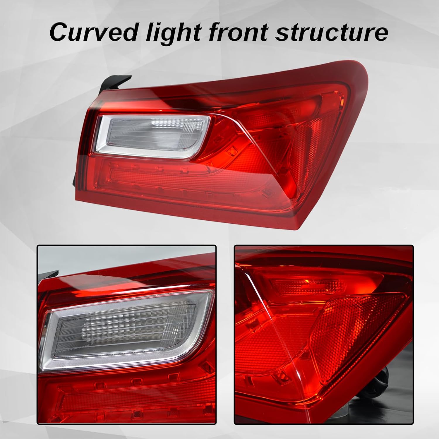Tail Light replacement for Chevy Malibu 2016 2017 2018 Brake Light Non-LED OEM 84132377 (Passenger Side)