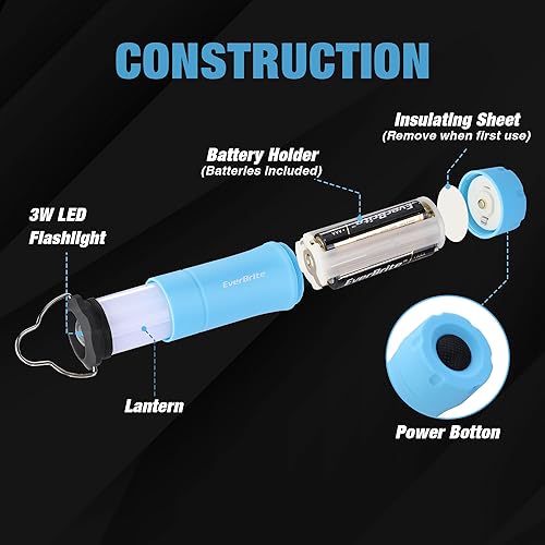 Miniatura 7 de EverBrite Mini linternas y linternas 2 en 1, linterna con zoom combinado con 3 modos, esenciales de campamento, 2 faroles a batería para huracán,