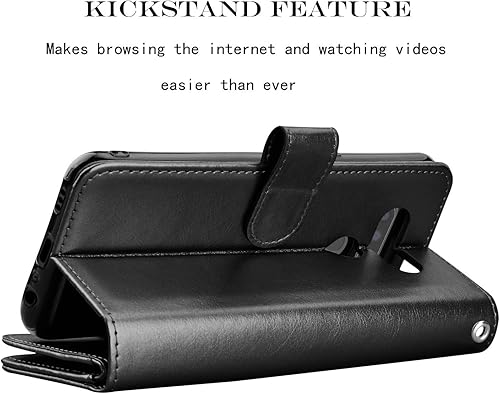 Miniatura 5 de NJJEX Funda compatible con LG K51LG Q51  LG ReflectLG K51, 9 ranuras para tarjetas Funda de piel sintética para tarjetas de crédito de