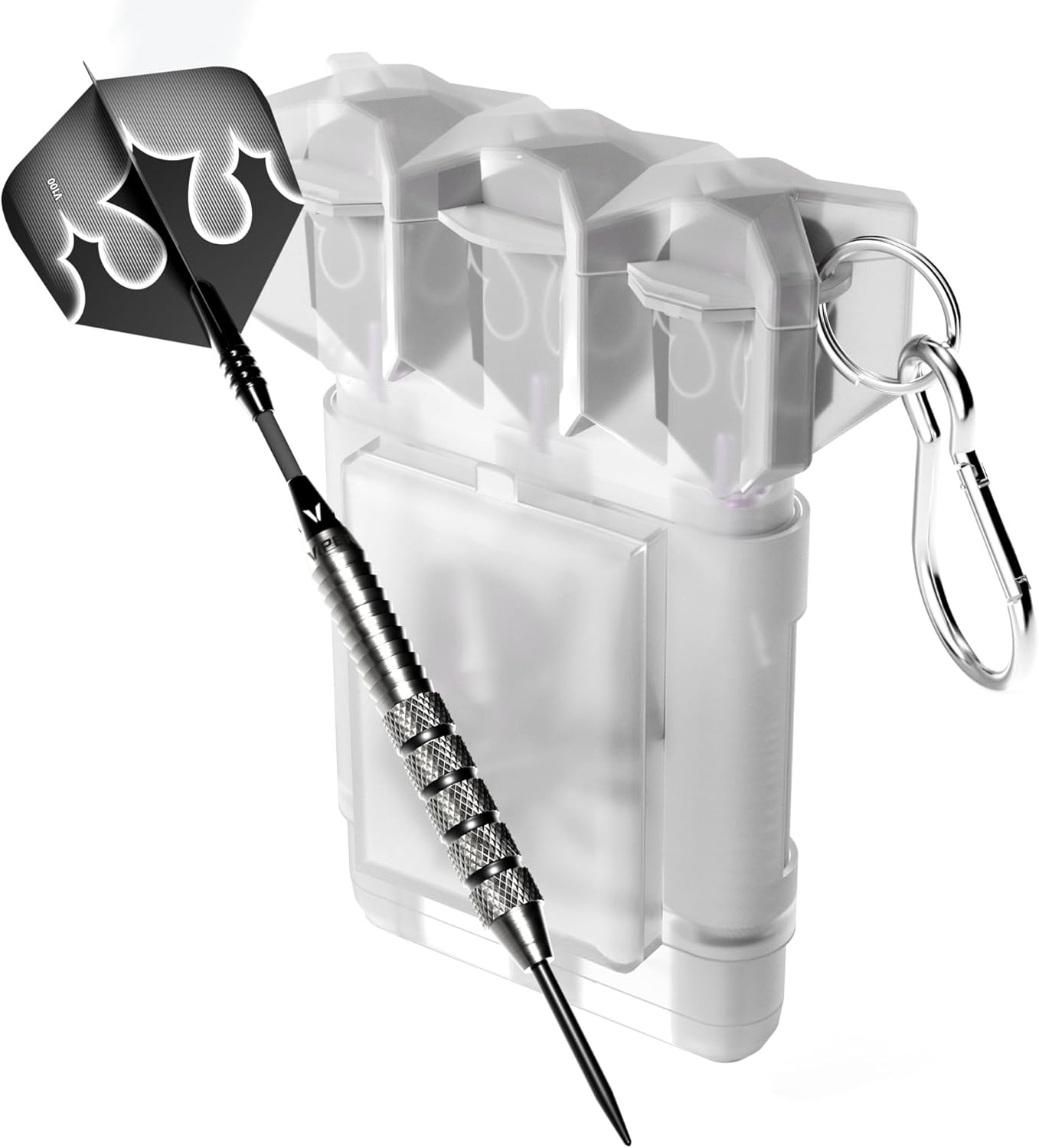 Viper Shot King Steel Tip Darts, 80% Tungsten Darts Metal Tip Dart Set for Bristle Dart Board, Carbon Fiber Shafts, Includes Nomad Case and Accessories