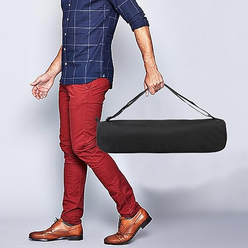 Miniatura 6 de Bolsa de transporte para trípode con correas para el hombro, 17 pulgadas duradera con acolchado, trípode plegable portátil negro para cámara, bolsa