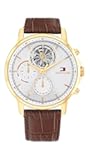 Mens Dress Watch - Multifunction Leather Wristwatch - Water Resistant up to 5 ATM/50 Meters - Premium Fashion Timepiece for All Occasions - 44mm