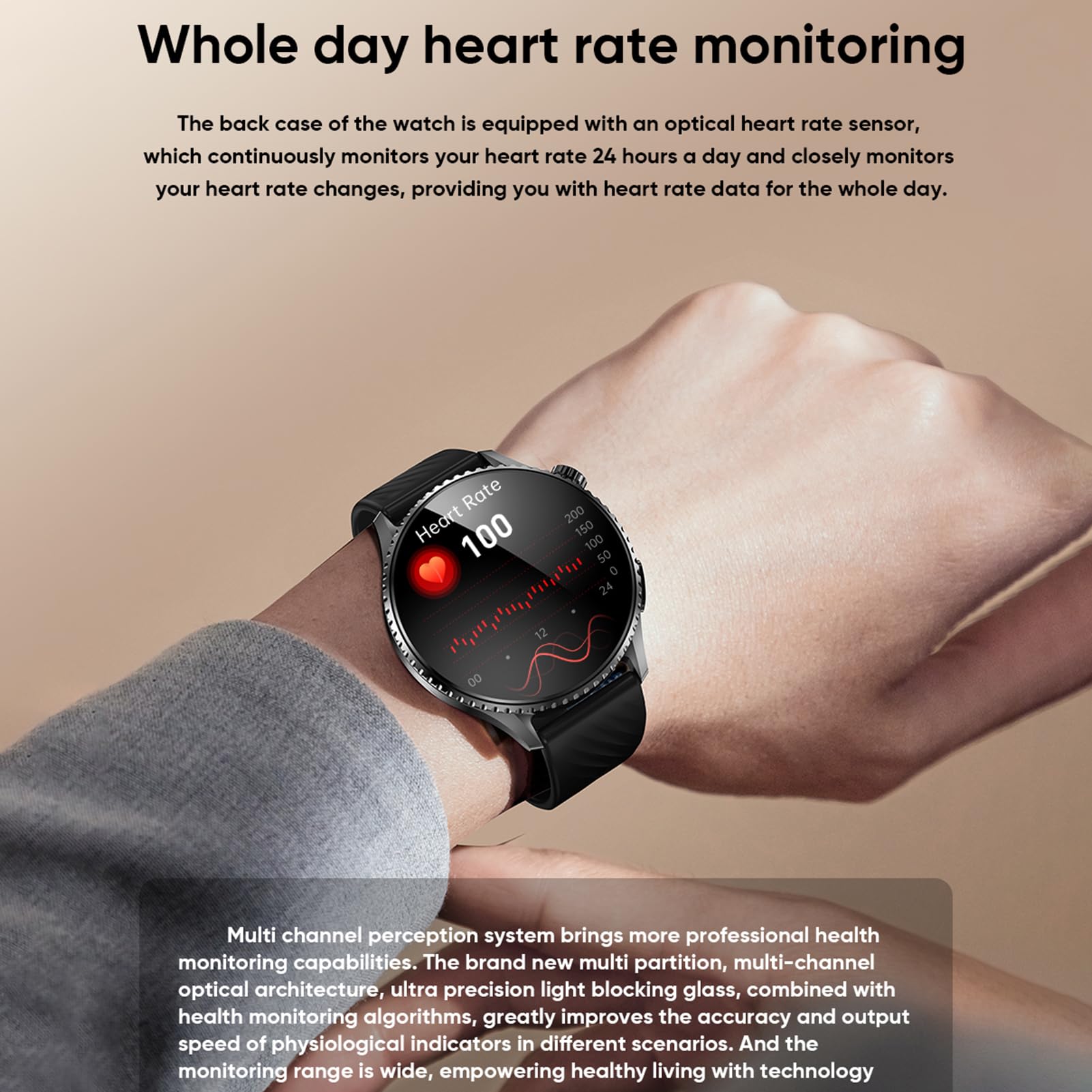 Tosuny Inteligentny Zegarek dla Mężczyzn i Kobiet, Smartwatch Fitness z Wyświetlaczem 1,56 ", ponad 50 Trybów Sportowych, Monitorowanie Zdrowia i Tętna, Połączenie Bluetooth i kontrolę (BLACK)