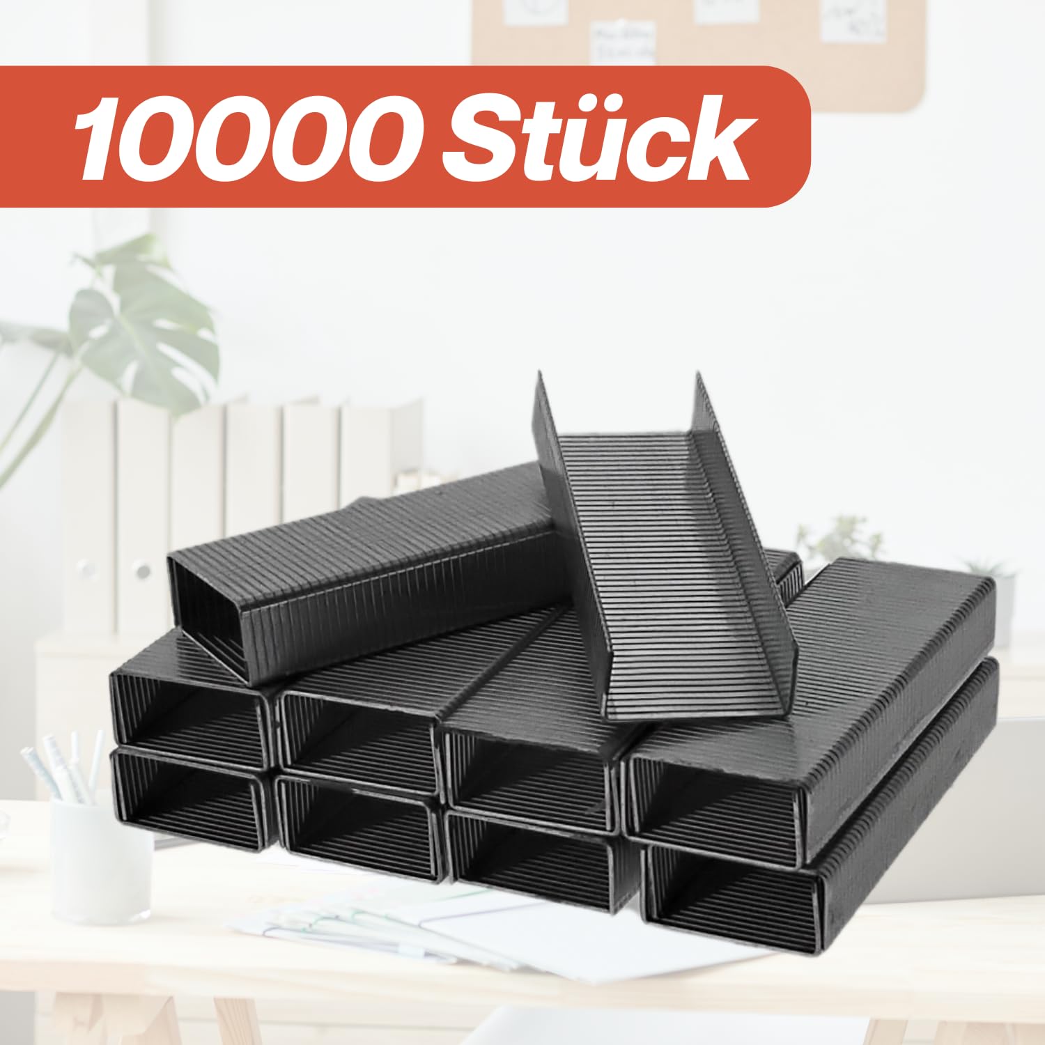 Image secondaire de Lot de 10 000 agrafes 24/6 extra résistantes pour agrafeuse de bureau, agrafes standard, aiguilles galvanisées, agrafeuses à mai