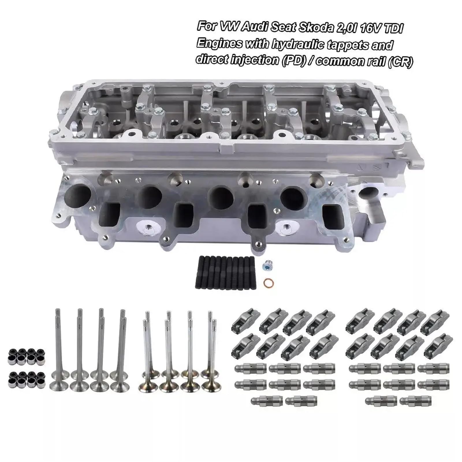 Pokrywa głowicy cylindra Głowica cylindra Zawory Wahacze Popychacze Pasuje do Audi Pasuje do VW Pasuje do Jetta 2.0 TDI 03L103351F 03L103351M 03L103351P Pokrywa dźwigienek wałka rozrządu