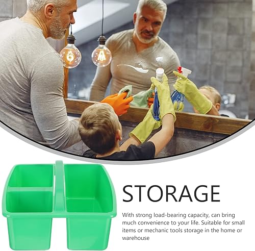 Miniatura 5 de Zerodeko Contenedor de caja contenedor organizador de limpieza portátil con asa, cesta de almacenamiento portátil para dormitorio, baño, jardín,