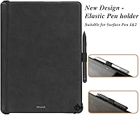 Vista 3 de Surface Pro 11/10/9 - Funda transparente multiángulo a prueba de golpes para Microsoft Surface Pro 11ª edición AI 2024, funciona con teclado Surface