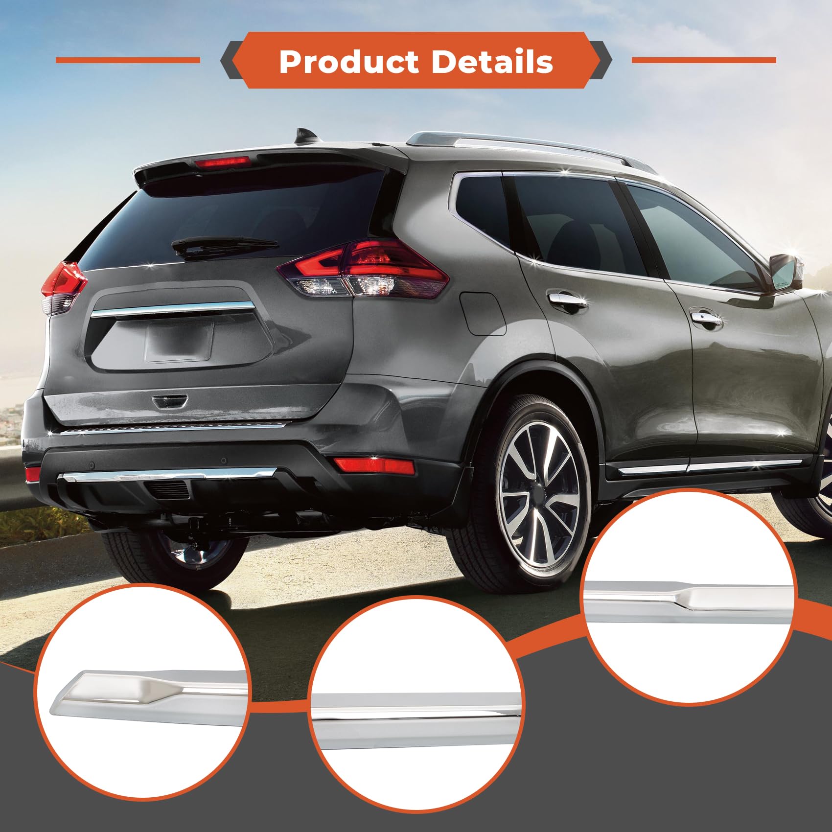 Amazon.com: labwork Rear Bumper Lower Trim Molding Chrome