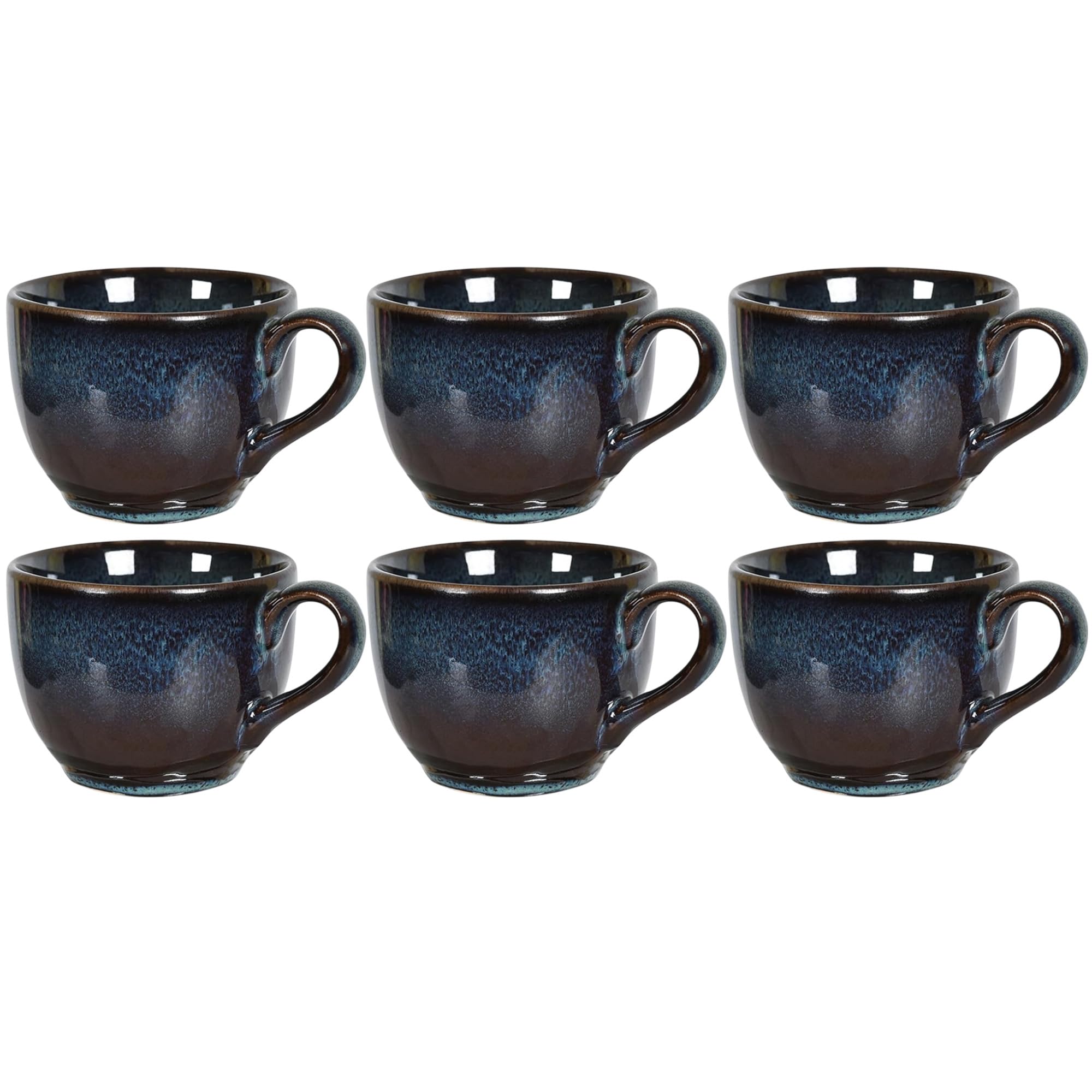 Starry Sips Ceramic Tea Cup Set of 6, 150ml Each Stylish, Durable, Microwave Safe Perfect for Hot Tea & Coffee Ideal Birthday & Anniversary Gift