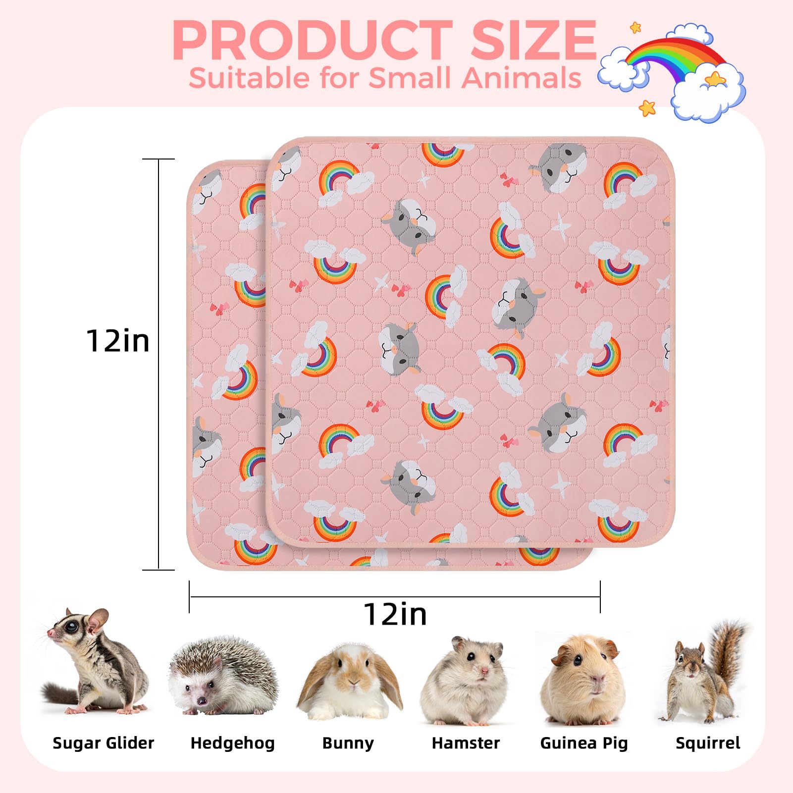 PAWCHIE 4 Pack Guinea Pig Cage Liners - Image 4