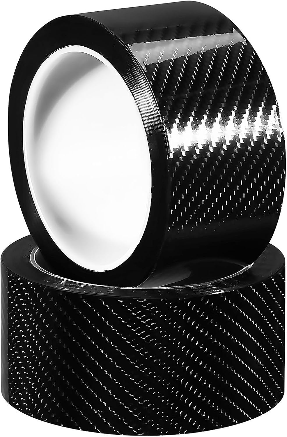 TEHAUX 2 Rolls Car Door Edge Guards 5m Auto Protective Tape with Carbon Fiber Material, Simple to Cleanse and Adheres Seamlessly, Fashionable Patterns Car Step Protector for Exterior Use