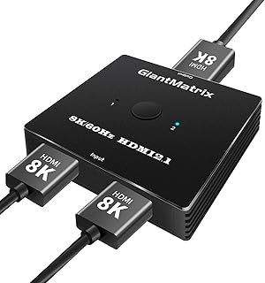 KVM Switch HDMI 2 Port KVM Switch 1 Monitors 2 Computers Hdmi 4K 120Hz KVM Switch Monitor Switch KVM HDMI 8K60HZ