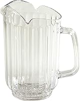 Winco WPCT-60C 60-Ounce Clear Polycarbonate Pitcher with 3 Spouts - Durable, Dishwasher Safe for Kitchens