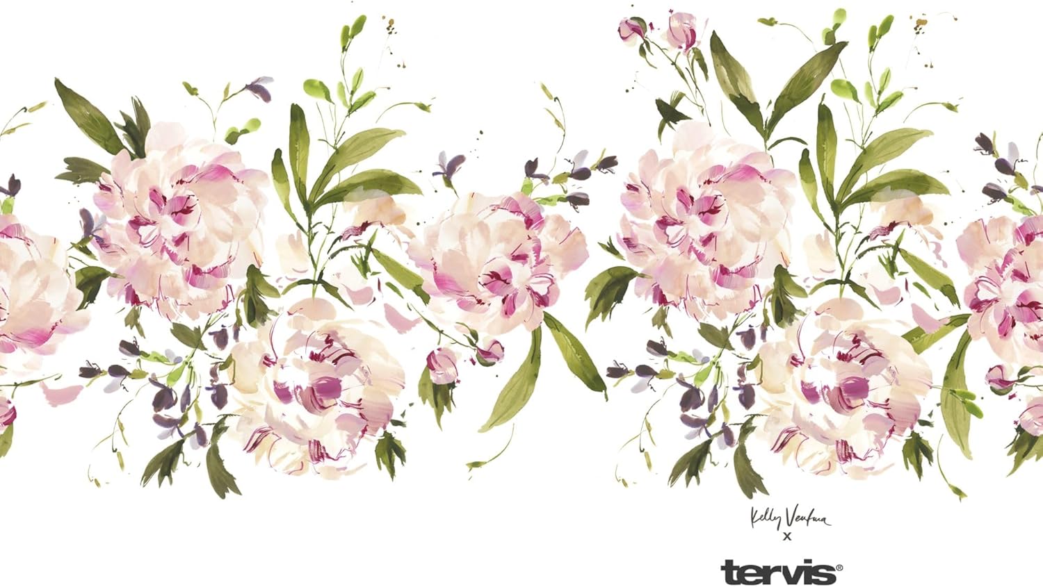 Tervis Kelly Ventura Floral Vista Crystal Collection Pink Peony Made in USA Double Walled Insulated Tumbler Travel Cup Keeps Drinks Cold & Hot, 16oz, Pink Peony - Image 2