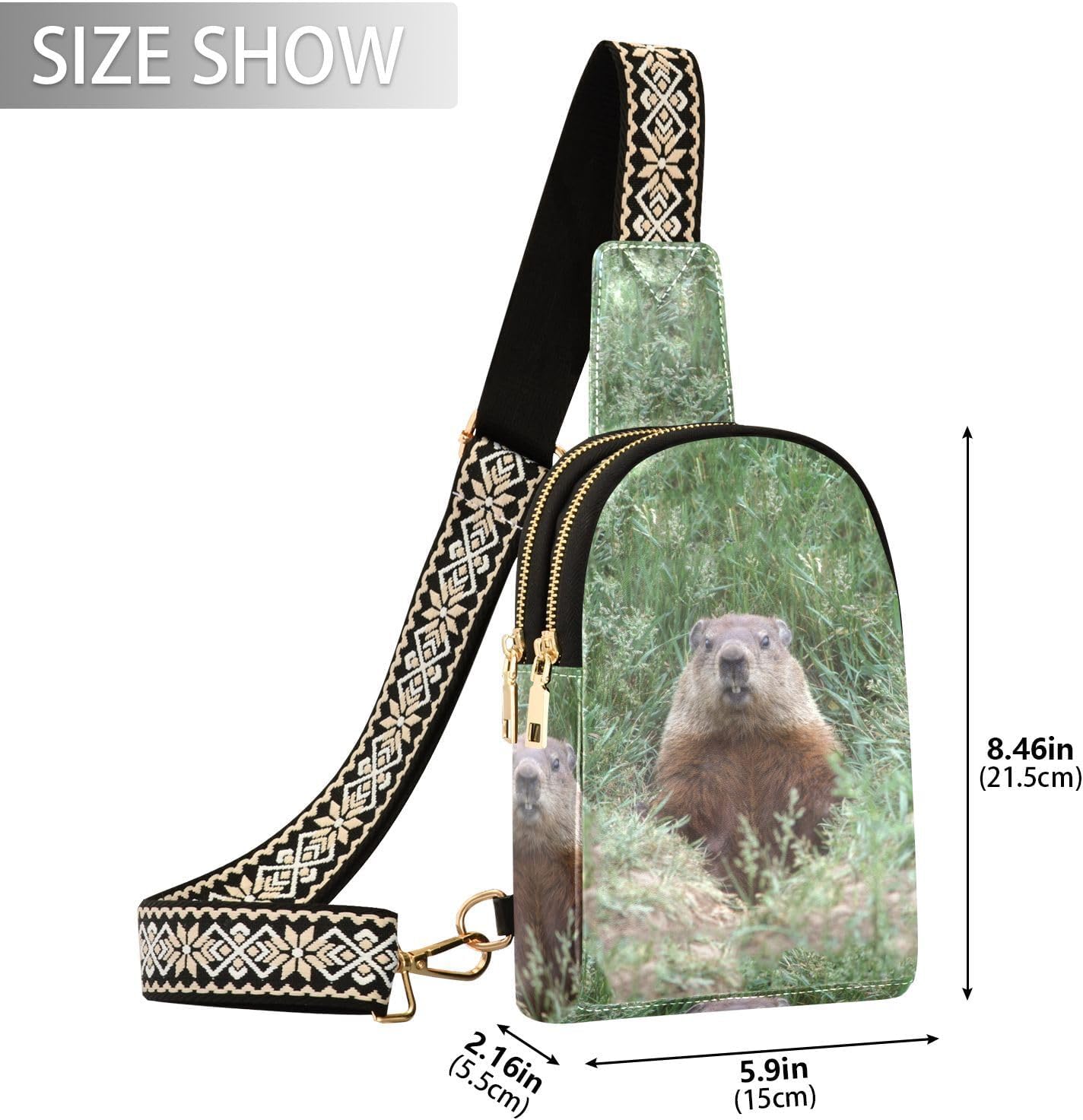 Printing Small Crossbody Sling Bags Chest Bag for Women Fanny Packs Purses