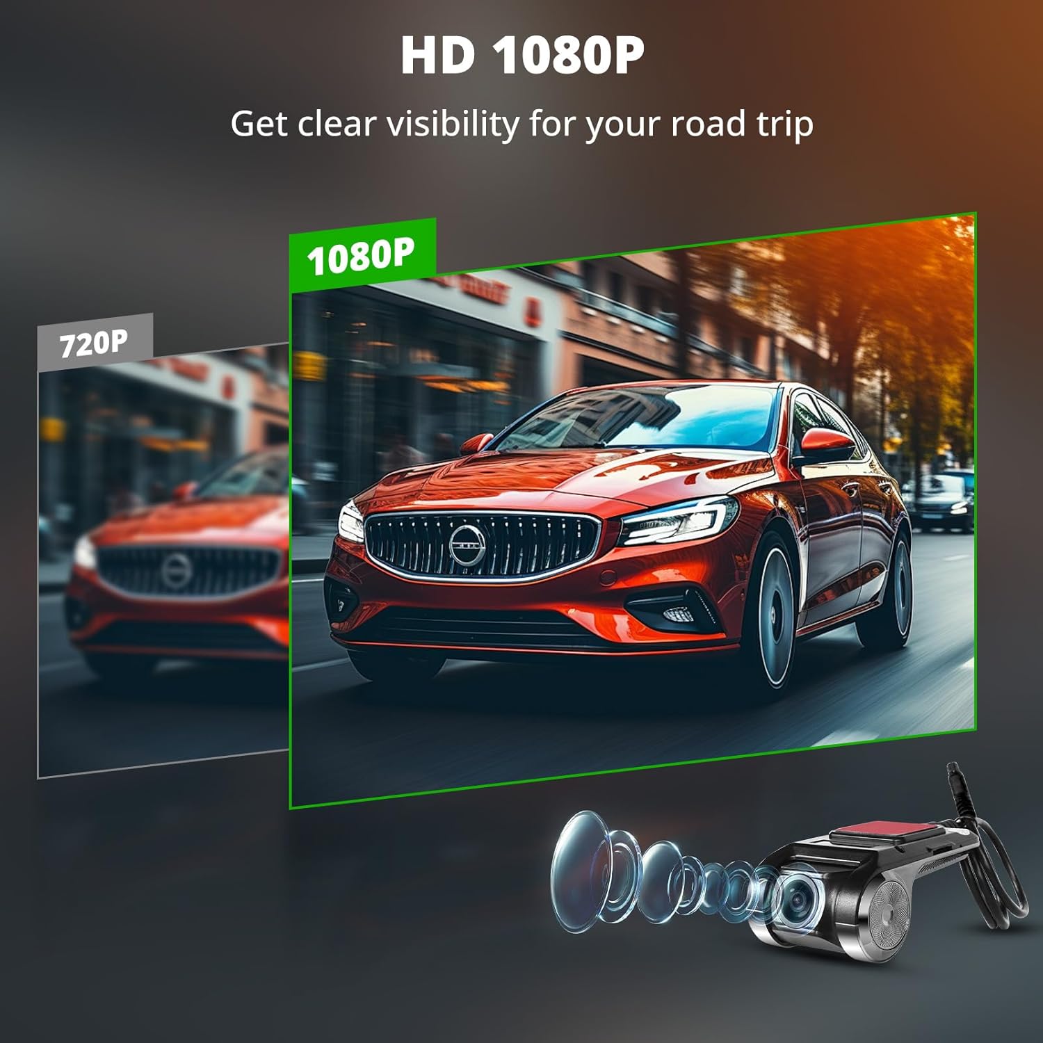 AC-44P2 1080P USB DVR On-Dash Camera,for A5LG2B7T-S01,Double-DIN Android Car Stereo Wireless CarPlay Android Auto, 7 Inch Touchscreen Car Radio with Backup Camera