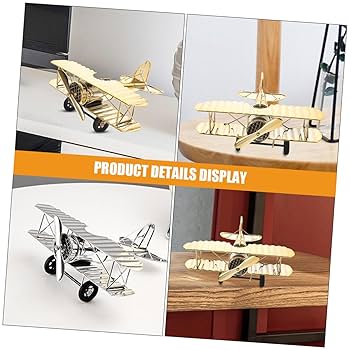 Amazon.co.jp: LIFKICH 2個 飛行機モデル ヴィンテージ飛行機の