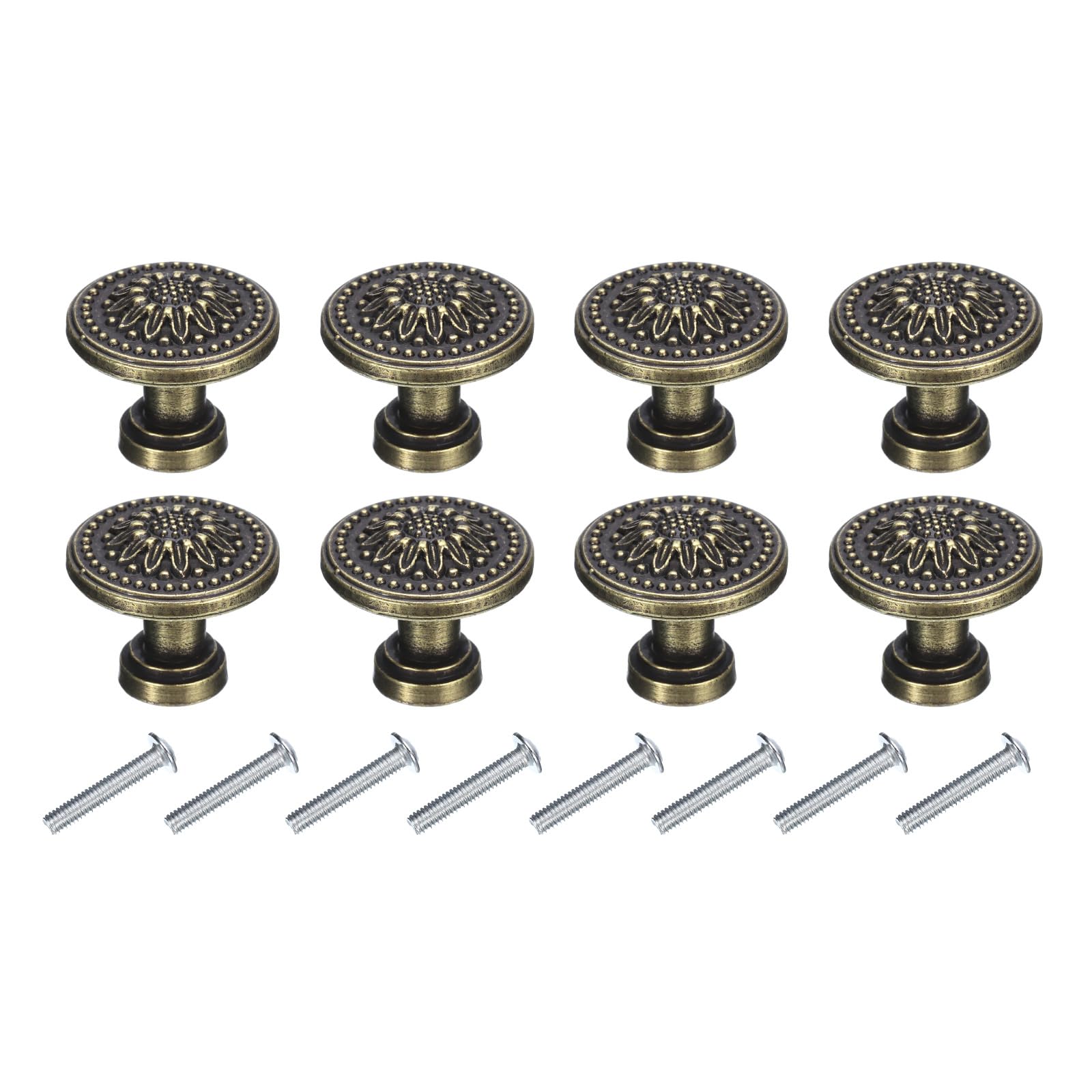 Boutons de tiroir vintage uxcell floral bronze pour buffet de cuisine