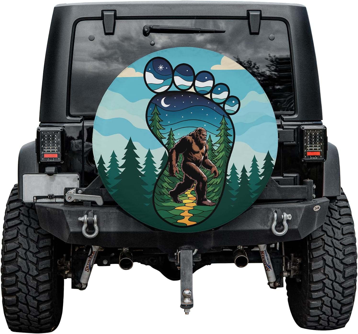 ThangPham Shop Bigfoot Walking Spare Tire Cover with/Without Backup Camera Hole – Bigfoot Theme for Lovers