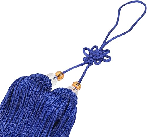 Miniatura 5 de Andux 2pcsSet Taiji Sword Tassel Silk Chinese Kungfu Sword Tassel Sword Martial Arts Supplies Drama Accessories 2 Pack TJJS-01 (Blue)