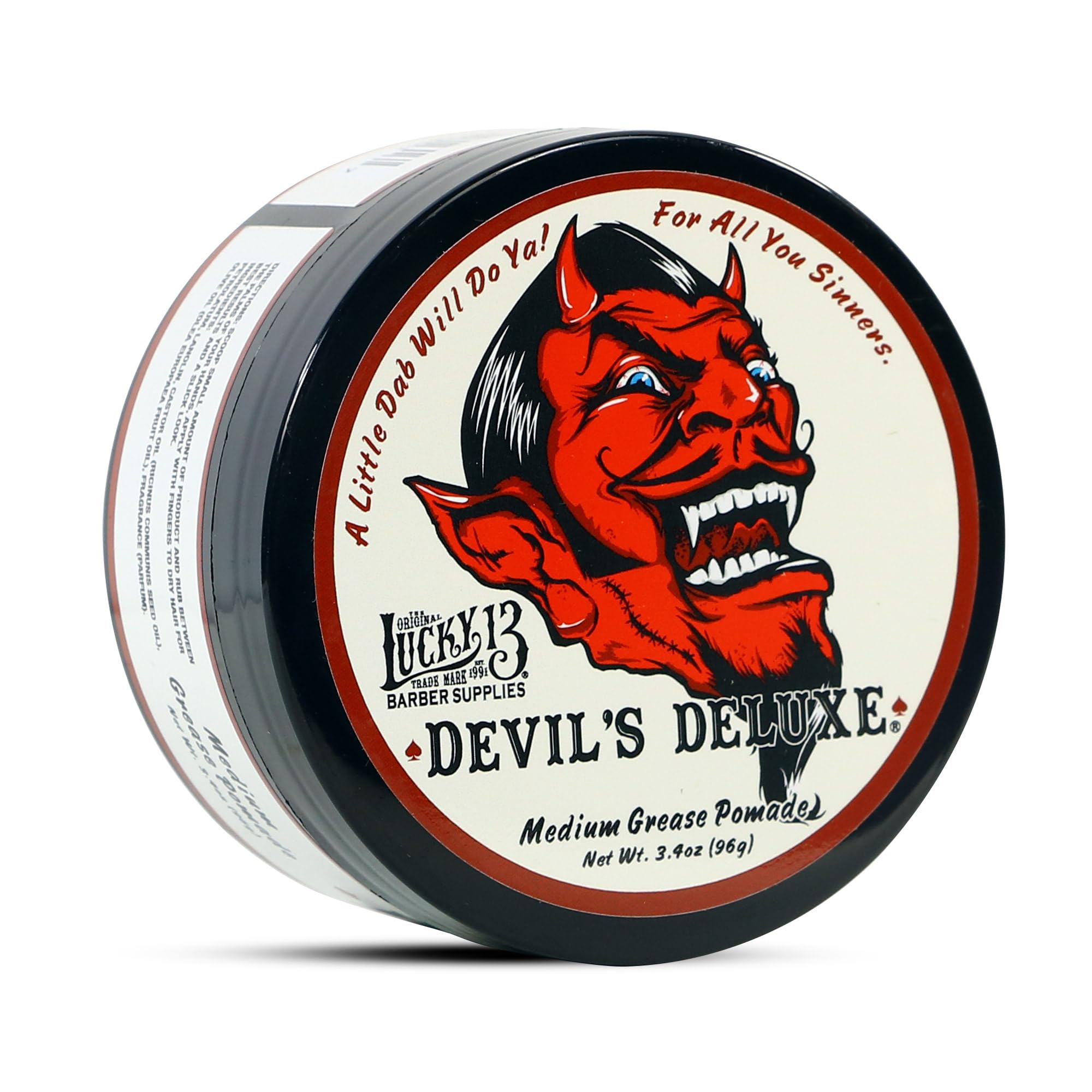 Amazon.com: Lucky 13 Devil's Deluxe Grease Pomade 3.4oz | Oil
