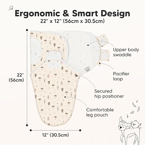 Vista 47 de Paquete de 3 mantas orgánicas para dormir para bebé, para recién nacido, envolturas ergonómicas para bebés de 0 a 3 meses, sacos para dormir, Abc