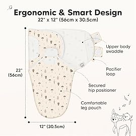 KeaBabies 3-Pack Organic Baby Swaddle Sleep Sacks - Swaddles for Newborns, Infant 0-3 Months, Baby Girls, Boys, Soft & Snug Newborn Sleep Sack, Nursery Swaddling Blankets (Nibbles/Bruce)