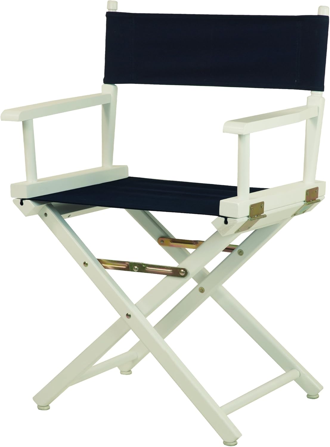 Casual Home 18" Director's Chair White Frame with Navy Canvas