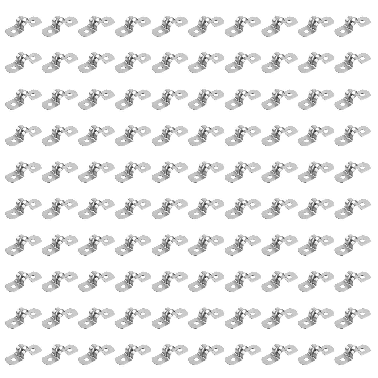 Lztdsbx One Color Stainless Steel Conduit Clamps 400Pcs Stainless Steel Saddle Clamp Rigid Thickness Tube Strap Fixed Pipe Holder Corrosion U Bracket For Plumbing